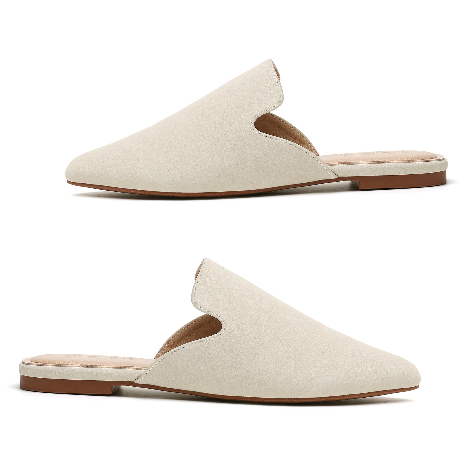 TILOCOW MULES PLATES BEIGES FEMME