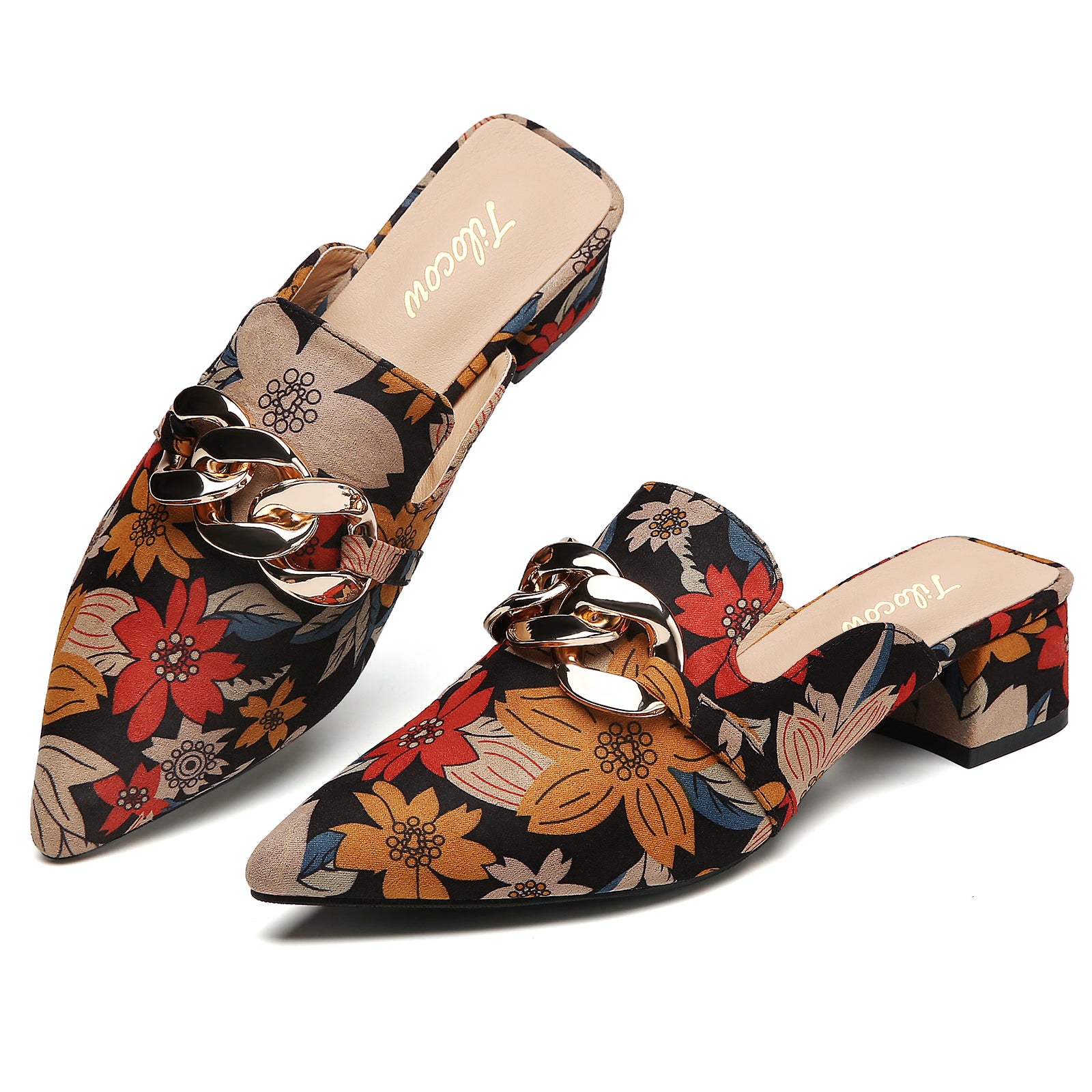 MULES À TALONS FLEURIES TILOCOW POUR FEMMES