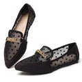 MOCASSINS PLATS EN DENTELLE NOIRE TILOCOW POUR FEMMES