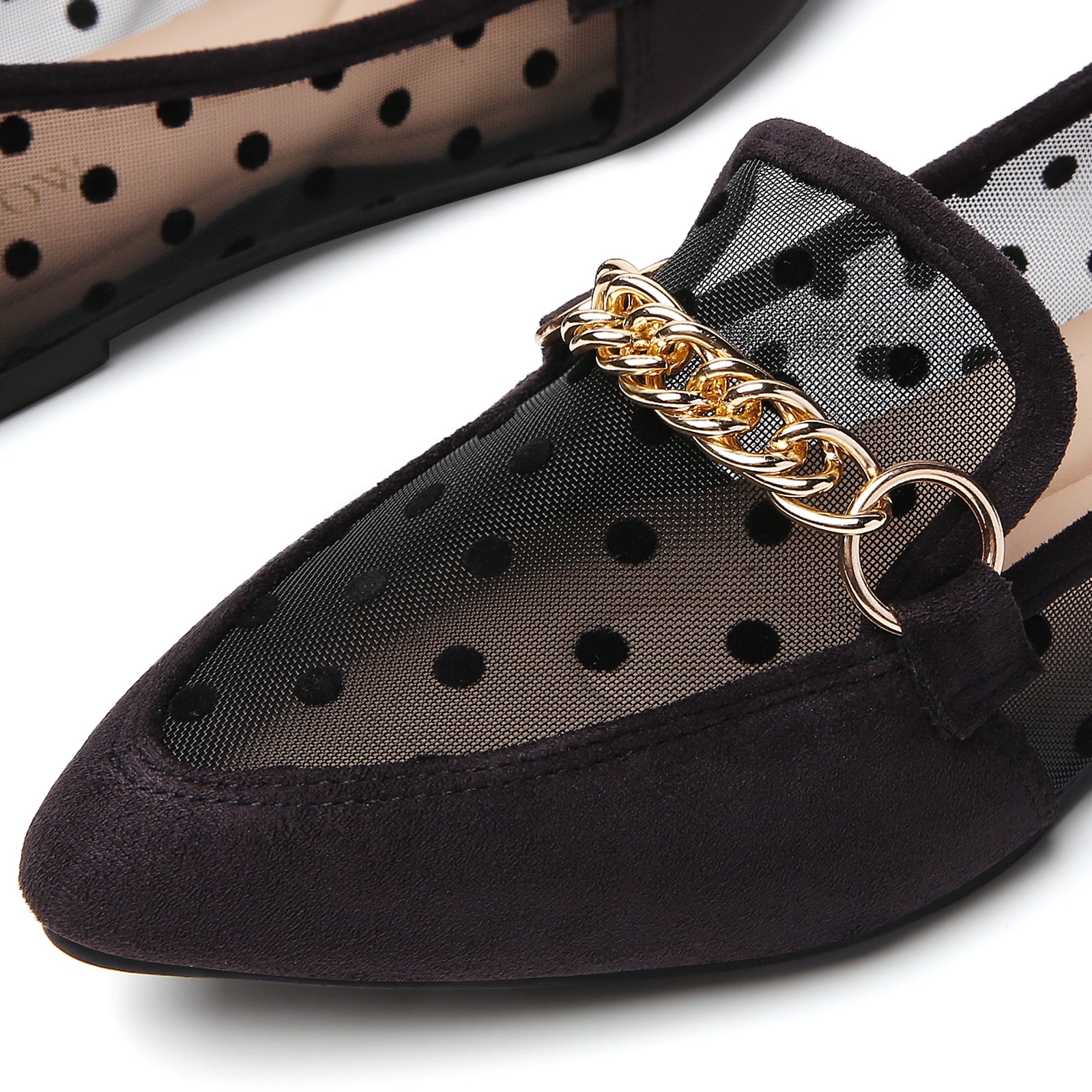 MOCASSINS PLATS EN DENTELLE NOIRE TILOCOW POUR FEMMES
