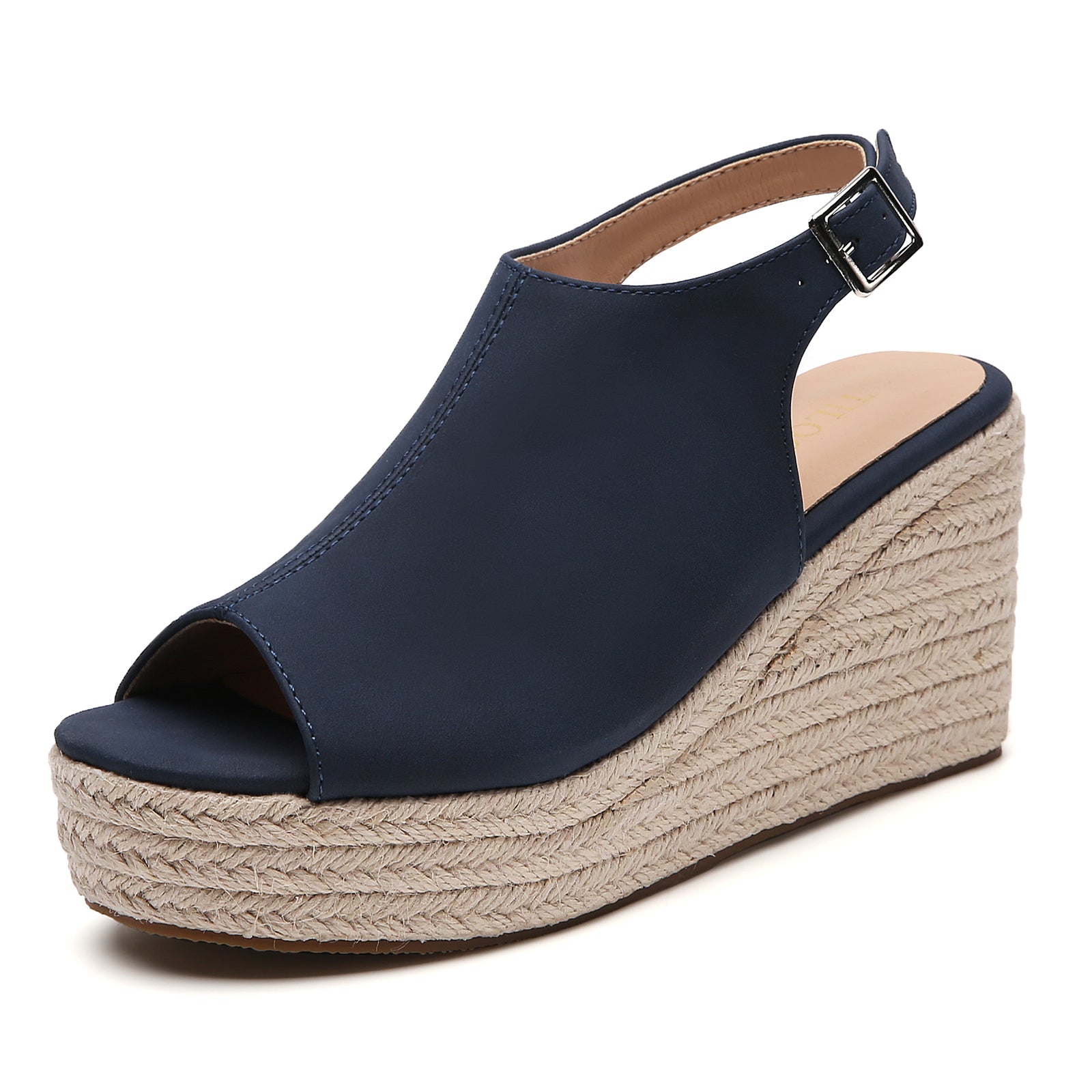 TILOCOW FEMME ESPADRILLES COMPENSÉES BLEU MARINE