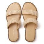 TILOCOW FEMME SANDALES EN CORDE DE CHANVRE BEIGE