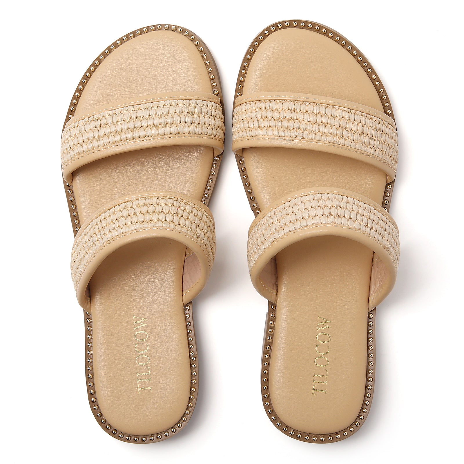 TILOCOW FEMME SANDALES EN CORDE DE CHANVRE BEIGE