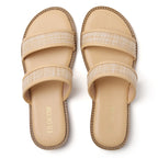 TILOCOW SANDALES FEMME EN LIN BEIGE