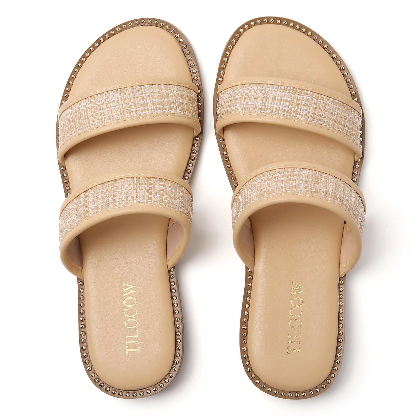 TILOCOW SANDALES FEMME EN LIN BEIGE