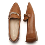 MOCASSINS PLATS MARRON FONCÉ POUR FEMMES TILOCOW