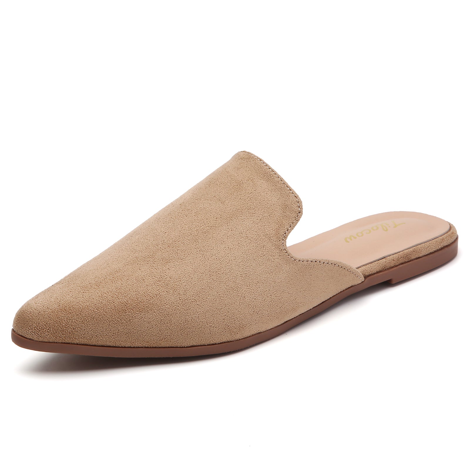 MULES PLATES EN DAIM MARRON POUR FEMME TILOCOW