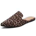 MULES PLATES EN SUÈDE IMPRIMÉ LÉOPARD FEMME TILOCOW