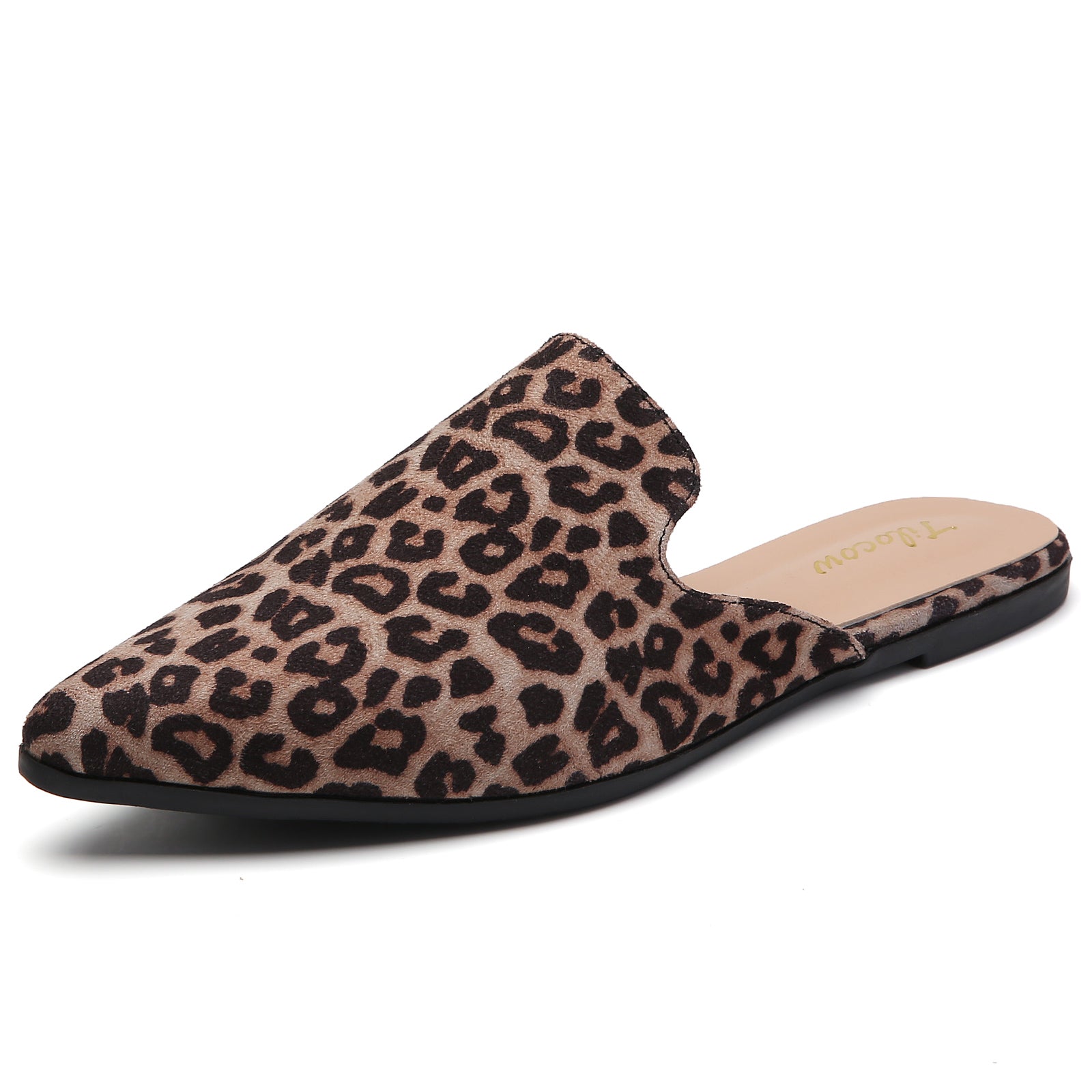 MULES PLATES EN SUÈDE IMPRIMÉ LÉOPARD FEMME TILOCOW