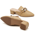 MULES À TALONS MARRON TILOCOW POUR FEMME