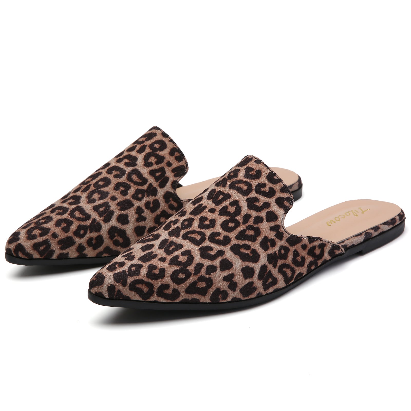 MULES PLATES EN SUÈDE IMPRIMÉ LÉOPARD FEMME TILOCOW