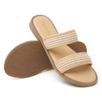 TILOCOW FEMME SANDALES EN CORDE DE CHANVRE BEIGE