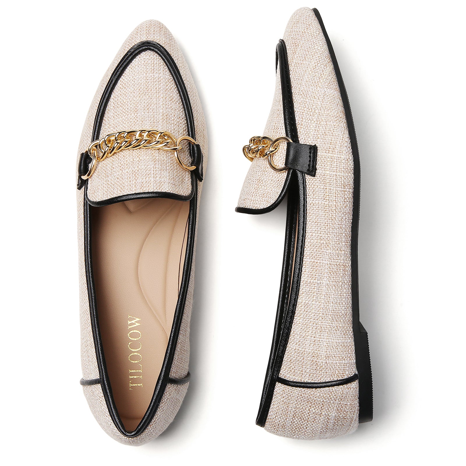 MOCASSINS PLATS EN LIN POUR FEMMES TILOCOW