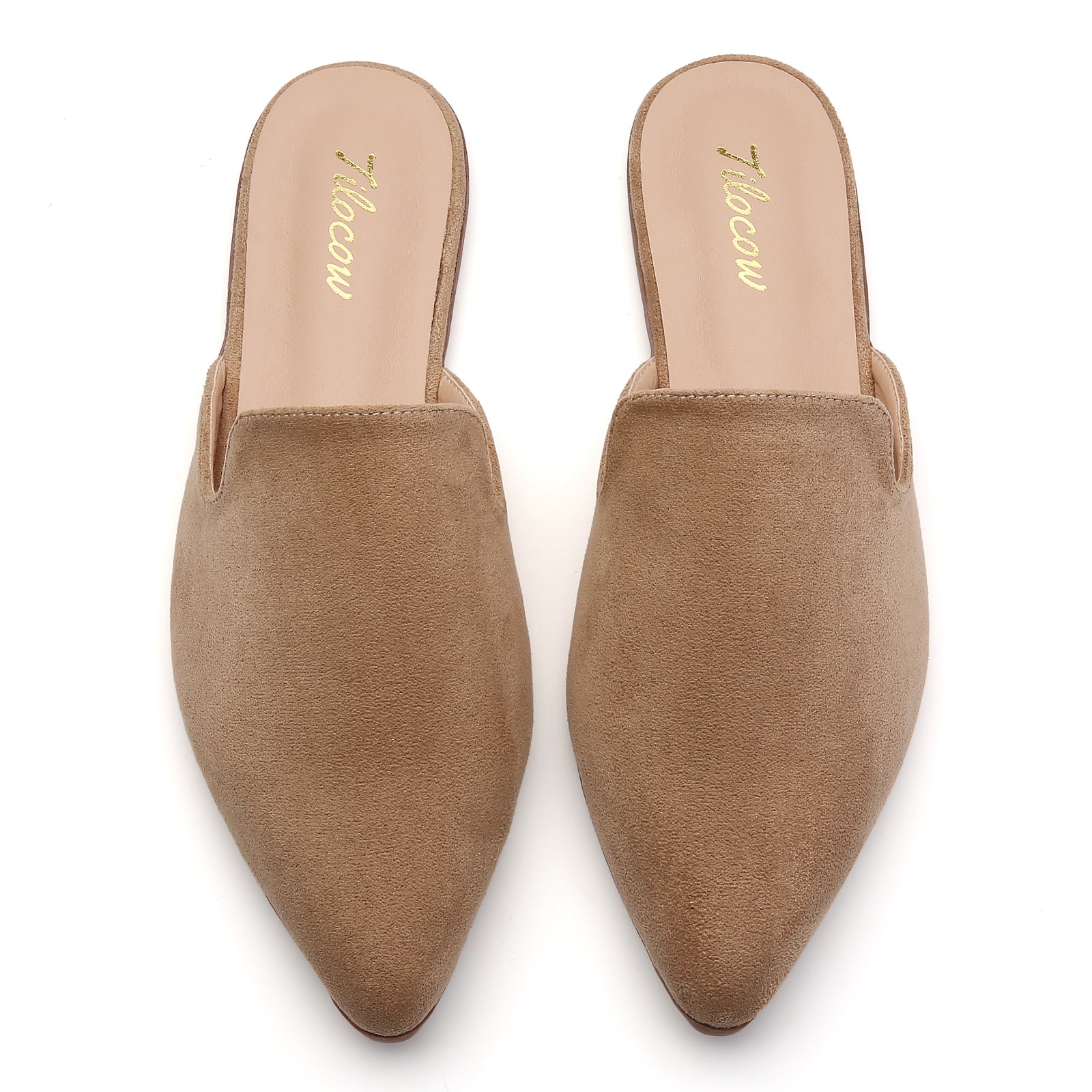 MULES PLATES EN DAIM MARRON POUR FEMME TILOCOW