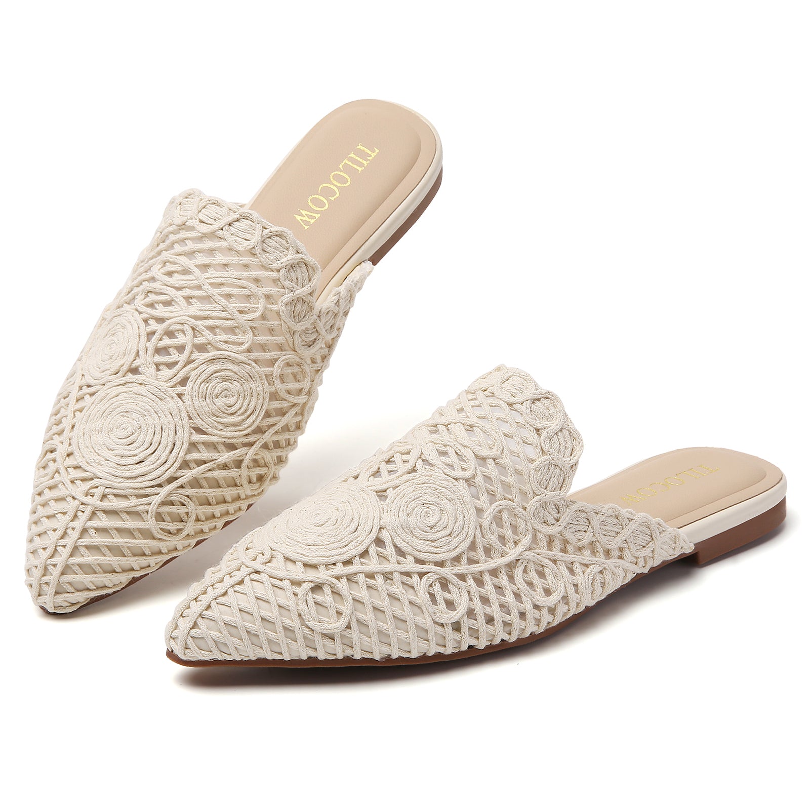 Mules plates fleuries femme TILOCOW