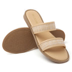 TILOCOW SANDALES FEMME EN LIN BEIGE