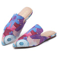 MULES PLATES FLEURIES VIOLETTES TILOCOW POUR FEMMES