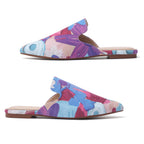 MULES PLATES FLEURIES VIOLETTES TILOCOW POUR FEMMES