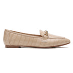 TILOCOW FEMME PIERRE KAKI MOCASSINS PLATS