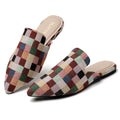MULES PLATES EN TARTAN MULTICOLORE POUR FEMME TILOCOW