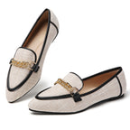 MOCASSINS PLATS EN LIN POUR FEMMES TILOCOW