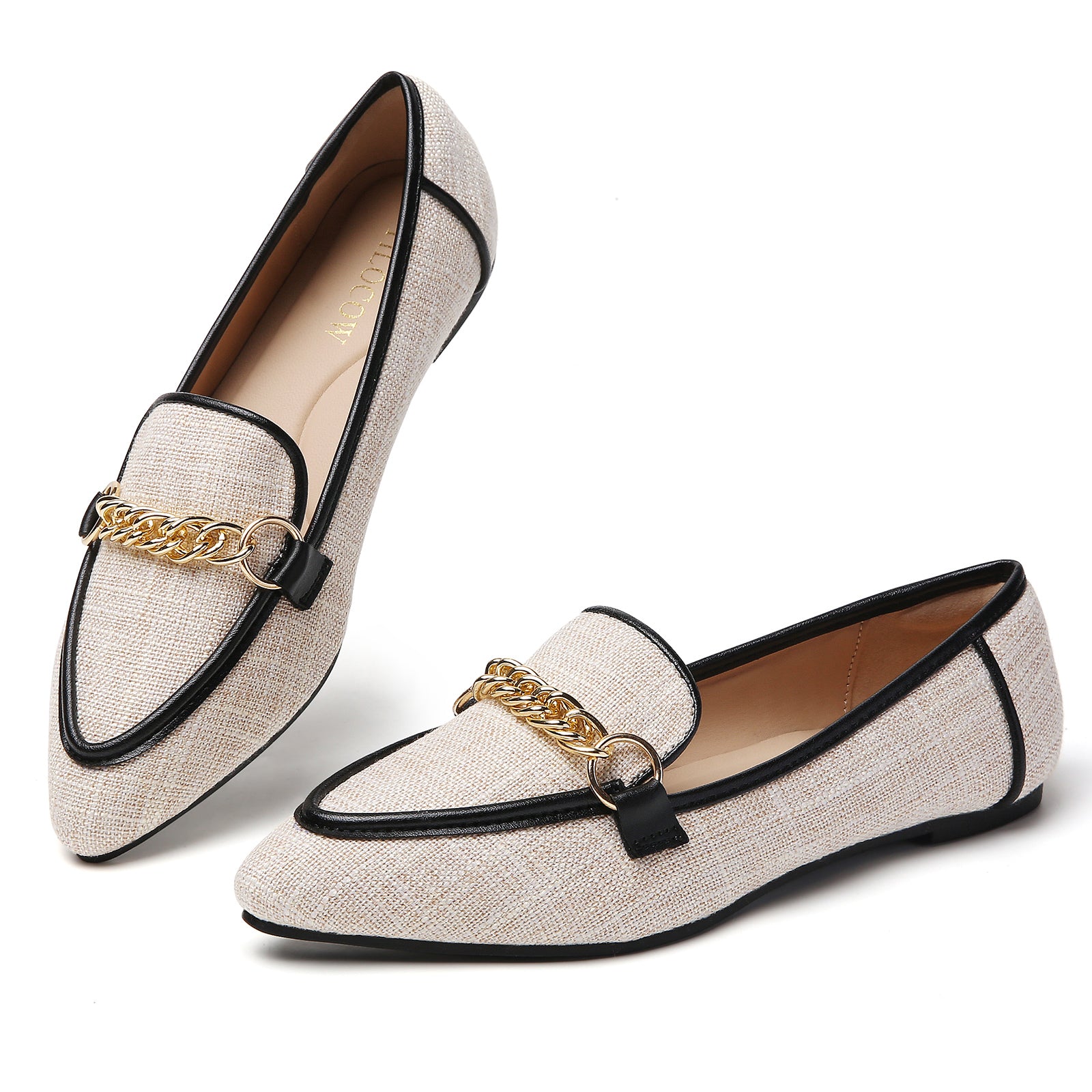 MOCASSINS PLATS EN LIN POUR FEMMES TILOCOW