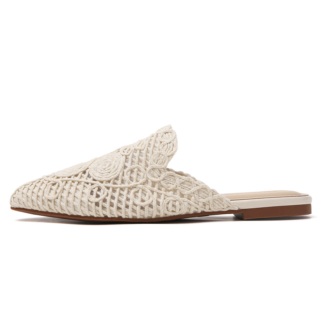 Mules plates fleuries femme TILOCOW