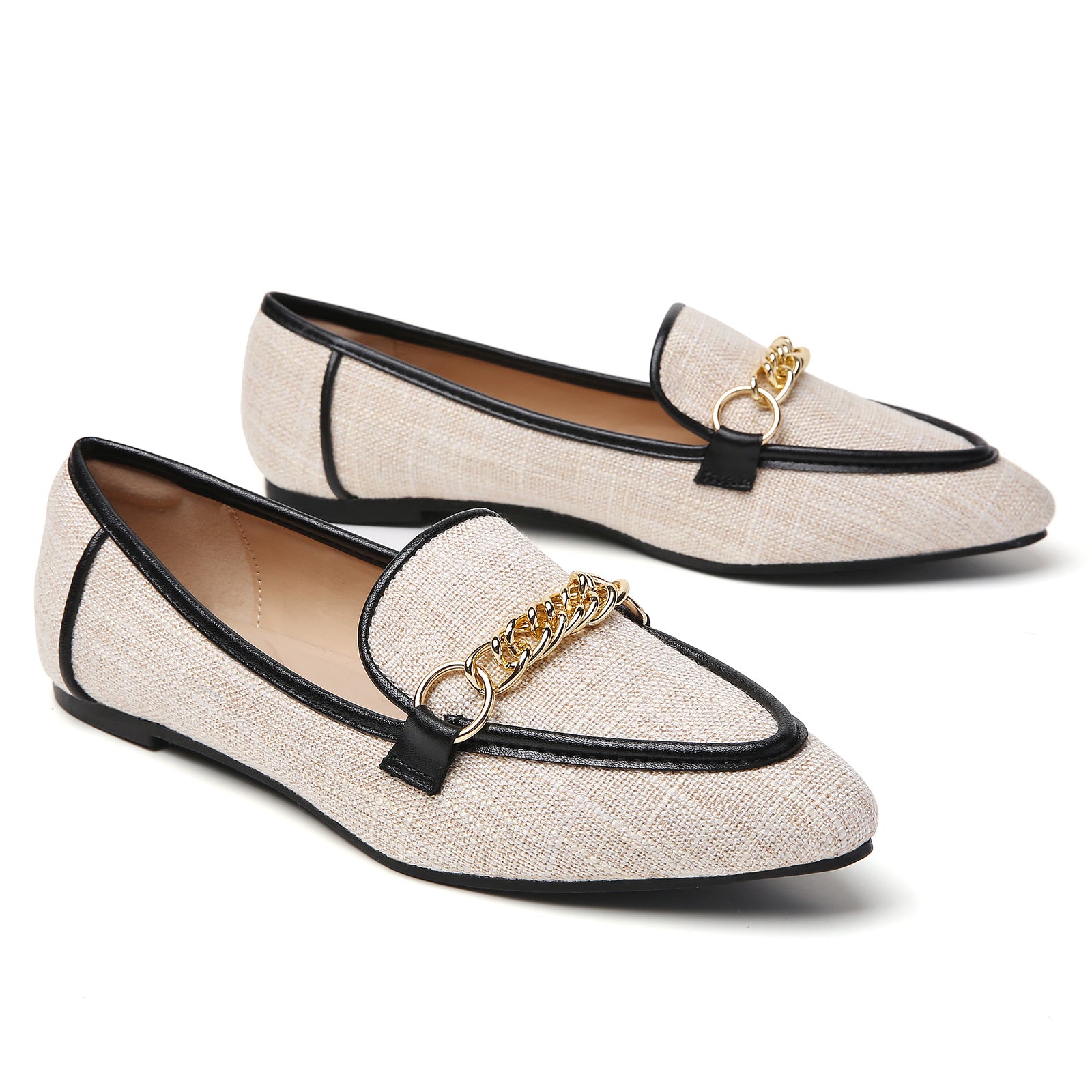 MOCASSINS PLATS EN LIN POUR FEMMES TILOCOW