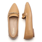 MOCASSINS PLATS MARRON EN SIMILICUIR POUR FEMME TILOCOW