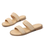 TILOCOW FEMME SANDALES EN CORDE DE CHANVRE BEIGE