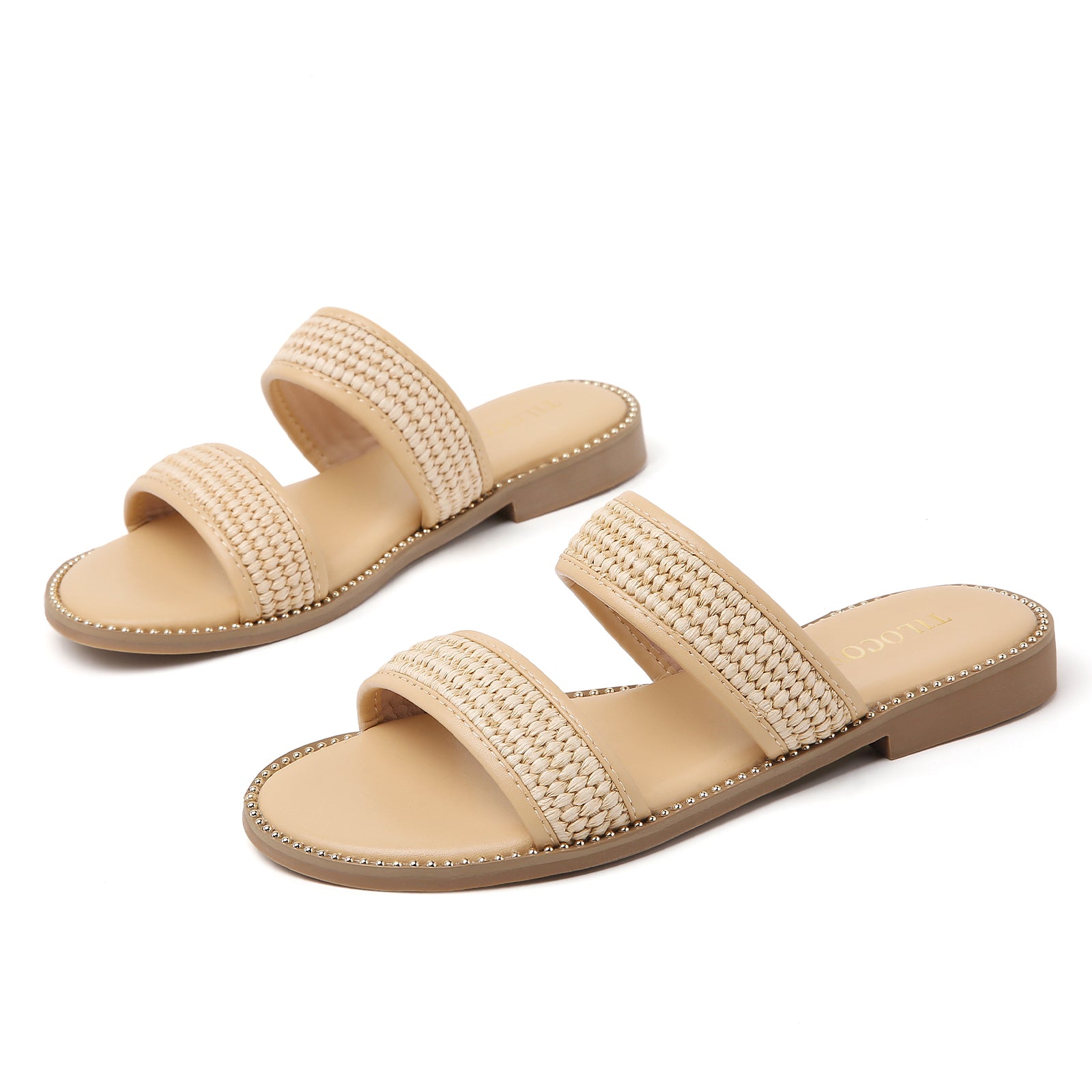 TILOCOW FEMME SANDALES EN CORDE DE CHANVRE BEIGE