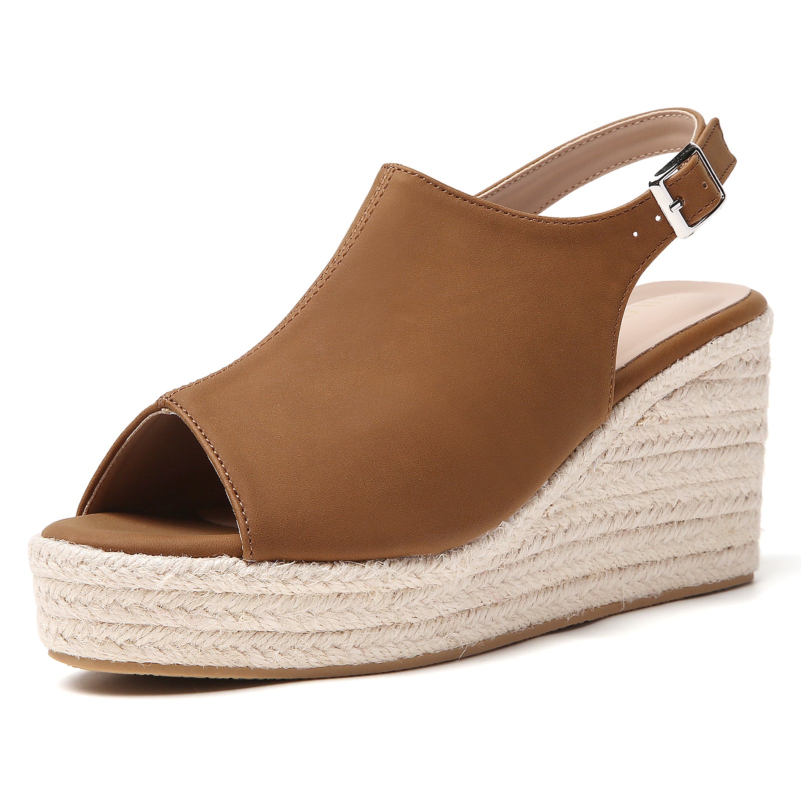 TILOCOW FEMME ESPADRILLES COMPENSÉES MARRON