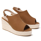 TILOCOW FEMME ESPADRILLES COMPENSÉES MARRON