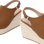 TILOCOW FEMME ESPADRILLES COMPENSÉES MARRON