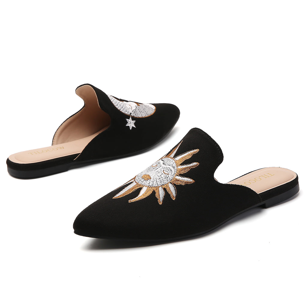 MULES PLATES NOIRES TILOCOW POUR FEMME
