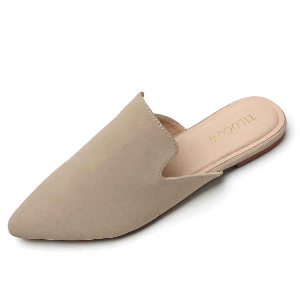 MULES PLATES MARRON CLAIR TILOCOW POUR FEMME