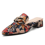 MULES À TALONS FLEURIES TILOCOW POUR FEMMES