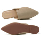 MULES PLATES MARRON CLAIR TILOCOW POUR FEMME