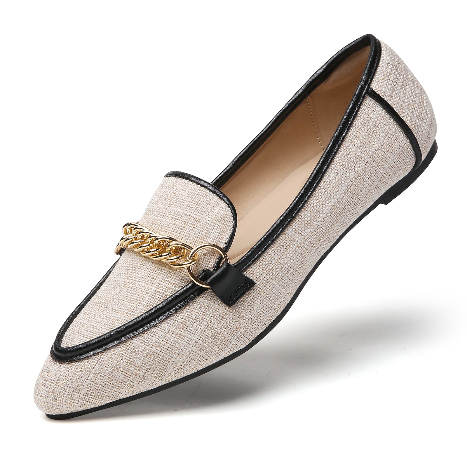 MOCASSINS PLATS EN LIN POUR FEMMES TILOCOW