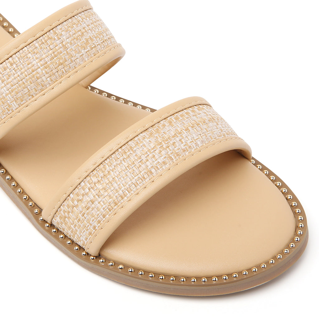 TILOCOW SANDALES FEMME EN LIN BEIGE