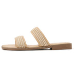 TILOCOW FEMME SANDALES EN CORDE DE CHANVRE BEIGE